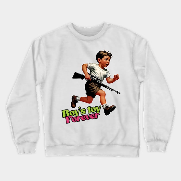 Boy's Toy Crewneck Sweatshirt by Rawlifegraphic